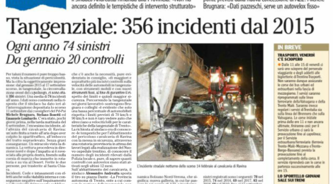 Sicurezza stradale. Tangenziale di Trento e Ponte di Ravina: a quando l'abbattimento del cavalcavia?